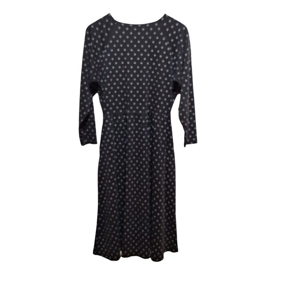 J G Hook Women’s Size L Shirtwaist Dress WASP Black 100% Cotton Long Sleeves VTG - Picture 1 of 7